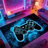 Leseogye Tappeto da gaming, design controller, antiscivolo, in velluto di cristallo, per console di gioco, colori neon, decorazione alla moda, per ragazzi e adolescenti, camera da letto, soggiorno, 80