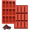 Syncharm 2 Pezzi Stampi in Silicone Rettangolari per Cereal Bar | Mould per Cioccolato, per Cereali, per Barrette di Cioccolato, Brownie, Budini
