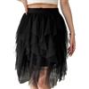 COSBERY Gonna in tulle, da donna, High Low Layered, tutù da donna, festival, rock, linea ad A, irregolare per feste, carnevale