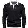 Generic 2023 Maglione da uomo con colletto a maniche lunghe Camicia a rete versatile casual
