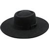 VASANA Cappello classico nero Fedora a tesa larga con fiocco cintura cappello jazz cappello panama festa forniture per matrimoni accessori per donne ragazza autunno inverno caldo