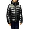 Blauer Giubbotto Caroll Junior Nero in Micro Rip | Con Cappuccio, Patch con Strass, Bambina, Trapuntato, Zip Frontale