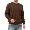 Generisch Felpa da uomo senza cappuccio con fodera in pile, tinta unita, girocollo, maniche lunghe, casual, caldo, invernale, per tutti i giorni, casa, outdoor, trekking, vestibilità comoda e comoda