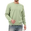 Generisch Felpa da uomo senza cappuccio con fodera in pile, tinta unita, girocollo, maniche lunghe, casual, caldo, invernale, per tutti i giorni, casa, outdoor, trekking, vestibilità comoda e comoda