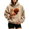 Generico Felpa Donna con Cappuccio Felpa Porta Cane Leopardato Felpe Porta Gatto | Pullover Donna Felpa Porta Gatto Sport Maniche Lunghe Felpa con Marsupio Porta Cane per Autunno e Inverno, Regalo