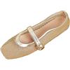 Dasongff Ballerine piatte in rete da donna con cinturino casual a punta chiusa, slip on traspirante slip-ins e suola morbida da donna, ballerina con flangia piatta