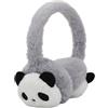 Ccomage Paraorecchie invernali in peluche caldo per bambini ragazze ragazzi carino panda pelliccia sintetica scaldaorecchie morbido pile termico paraorecchie protezione per le orecchie bambini freddo caldo