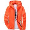 Générique Felpa con cappuccio casual tinta unita da uomo grande cappotto sportivo all'aperto con cerniera riflettente