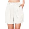 Generic Pantaloncino donna estivo elegante casual elastico vita gamba larga pantaloncini su misura comodi ed eleganti pantaloni da lavoro