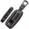 Rondrive Custodia per chiave a 4 tasti, adatta per BMW Serie 1 F70 2025 X1 IX1 U11 U12 2025 Active Tourer U06 3 G80 IX3 I4 I5 I7, in fibra di carbonio