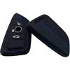 Generic Custodia per chiave auto BMW X1 X3 X5 X6 X7 1 3 5 6 7 Serie G20 G30 G11 F15 F16 G01 G02 F48 in silicone portachiavi (linea nera blu)