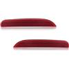 Junoos Per Fiat 500 2012 2013 2014 2015 2016 2017 2 Pezzi Riflettori Paraurti Posteriore Copertura Luce Posteriore Senza Lampadina(Red)
