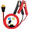 HuaLiSiJi XT60 Connector a Clip Coccodrillo Cavo 12V 24V XT60 Femmina con Clip di Batteria a Coccodrillo con Fusibile 20A 14AWG per Utilizzato per Centrali Elettriche Portatili (1 m)
