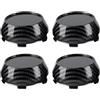 Ausi Coprimozzo universale da 4 pezzi, coprimozzo universale da 60 mm in fibra di carbonio per cerchioni, per decorazione auto, colore nero