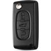 HooRLZ CE0536 - Cover per chiave Citroen Peugeot Berlingo | Per Peugeot 207 307 407 208 308 408 Citroen C2 C3 C4 C5 Berlingo Grand Picasso Telecomando, custodia chiave Peugeot 407