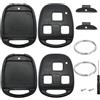 JJCHQ Confezione da 2 custodie per chiavi per Lexus RX350 RX330 RX300 RX400h RX450h ES300 ES330 GS300 GS400 GS430 GX470 IS300 IS330 LS400 LS430 LX470 SC430 Chiave a 3 pulsanti. Cover di ricambio per