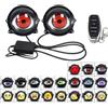 MJDHS Fari Dinamici A Forma Di Occhio Di Demone, Fendinebbia Dinamici A Led Con Grandi Occhi, Con Telecomando, Adatti Per Auto, Moto E Camion