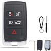 SUPALAND Guscio chiave telecomando per Land Rover LR2 LR4 Range Rover Evoque Sport Discovery per Jaguar XJ XF XK XE F TYPE PACE sostituzione custodia cover 5 pulsanti