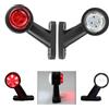 Generic 2 luci di posizione per rimorchio, 12 V, 24 V, con marchio di controllo E, luce di posizione per auto, camion, roulotte, bianco e rosso