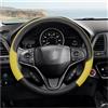 KITUREK Coprivolante per auto, in pelle di microfibra, antiscivolo, traspirante e morbido, universale, adatto per la maggior parte delle auto, estate e inverno (giallo)