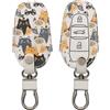 kwmobile Coprichiave Compatibile con Peugeot Citroën Smart Key 3 Tasti (Keyless Go) - Cover Chiave - Guscio Protettivo Copri Telecomando Auto Similpelle - Gatti