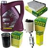 Diederichs Set di filtri da 5 litri MANNOL olio motore Diesel TDI 5W-30 API SN/CF MANN-FILTER filtro aria filtro abitacolo filtro olio filtro olio filtro carburante filtro carburante