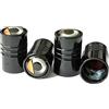 SVV Set di 4 tappi per valvole in alluminio per Smart con logo Style per auto, bicicletta, moto, coperchio in metallo (Smart Black)