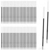 MLRUQRX 60 pezzi refill, ricariche retrattili 0,7mm inchiostro gel (Nero, lunghezza 107mm)