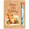 AHEJIOO Biglietto in legno con provetta, regalo per il 13° compleanno, per ragazze, regalo di compleanno, confezione regalo con scatola, per adolescenti, figlie, nipote, per il 13° compleanno