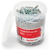 Fischer UV 6 S, Secchiello 250 tasselli in nylon 6 x 30 mm con 250 viti incluse, fissaggi universali per muro, mattoni pieni, forati, calcestruzzo e cartongesso