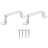 QUARKZMAN 2Pcs Fascia A Forma Di U Per Tubo Quadrato, 80x40mm Staffa A U In Acciaio Inox 304 Fascia Quadrata Con Viti Autofilettanti A Testa Phillips Per Tubi Sbarre Porte Cancelli Ringhiere
