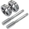 Cjueiom Set di maschi e matrici metriche M12 x 1,25, in acciaio ad alta velocità, filettatura diritta scanalata, filettatura destra e filiera rotonda, strumenti di filettatura resistenti per fai da te