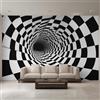 Generico Carta da Parati Illusione Ottica, Fotomurale 3D Geometrico per Camera da Letto Decorazioni Parete, Carta Parati Effetto Decorativi Wallpaper, 100 x 70 cm D&O46
