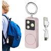 Genérico Allarme di sicurezza personale - 150 dB di autodifesa con LED | Portachiavi di allarme per donne bambini più grandi studenti viaggio quotidiano zaino cintura e tasca