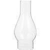 TOPPERFUN Paralume di Vetro per Lampada Olio, Ricambio Vintage Antifumo | Vetro Trasparente, Foro Superiore 3,7cm e Inferiore 5,4cm, Casa e Hotel