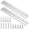 MospdyGear Set di 2 staffe a cuneo francesi per carichi pesanti, 30 cm, in alluminio, ideali per cornici, specchi e opere d'arte