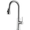 KeeGone Rubinetto Miscelatore Da Cucina Con Doccetta Estraibile, Rubinetto Miscelatore Per Lavello Da Cucina, Ad Arco Alto, Girevole a 360°, 3 Modalità Cromate