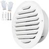 Generic Griglie di Aerazione Rotonda in Inox 201, Sfiato Cappa con Zanzariera | Griglia di Ventilazione per Bagno Cucina Ufficio, Presa D'aria Ricircolo Aria Contro L'umidità(Bianco,160mm/6.3in)