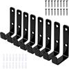 YINKUOSSAA 8 Pz Ganci da Parete in Metallo, Ganci Appendiabiti di J, Nero | Gancio da Parete per Garage, Giardino, Casa, Camera da Letto, Appendere Vestiti, Accappatoi, Cappelli