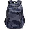 Amythe Zaino Scuola Ragazzi Teen 10 a 18 anni Mimetico Moda 30 L, Mimetico | Scomparto Laptop Cintura Trolley Viaggio Grande Impermeabile Liceo Daypack Multitasche Capiente Resistente per Università