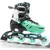 Kuxuan Skates Pattini in linea per bambini, regolabili, per ragazze, ragazzi, donne, principianti e interni