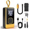Mxcasoxz Compressore d'aria portatile, gonfiatore elettrico ricaricabile da | 150 PSI (10,3 bar),, arresto automatico, USB-C con luce LED, per auto, moto, biciclette e palloni