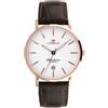 Lorenz Charleston 030275DD - Orologio Classico da Uomo al quarzo - Orologio Automatico con Cinturino in Pelle marrone