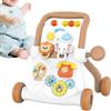 Reikuxa Giocattoli per Camminare Supporto Didattico Musicale Interattivo con Ruote | Carrellino Primi Passi Spingibile per Bambini Per Interazione e Allenamento Genitore-Figlio in Casa Soggiorno Camera Gi