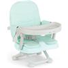 Kikka Boo KikkaBoo - Seggiolone portatile per bambino Pappo, rialzo pieghevole con vassoio rimovibile, booster regolabile e compatto per mangiare, seggiolino da viaggio fino a 36 mesi, menta