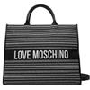 Love Moschino BORSA CANVAS NERO+PU NERO