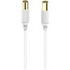 Hama Cavo antenna coassiale maschio - accoppiamento coassiale placcato oro, 3,0 m, 120 dB