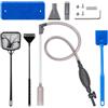 AuraNova Sifone Acquario Kit Pulizia, 1.7m Aspiratore Acquario Multifunzione Pompa Cambio Acqua con Tubo Flessibile Valvola per Pulizia Sabbia per Accessori Lavaggio della Sabbia