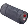 Generisch Tunnel interattivo per gatti con carta scoppiata per interni, per giocare, esplorare (grigio, 50 x 25 cm)