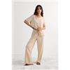 Intimissimi Pantalone Lungo Con Coulisse In Tela Di Lino The Pure Linen Naturale